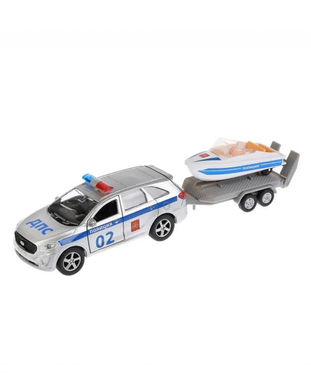 Технопарк Машина KIA Sorento Prime полиция с лодкой