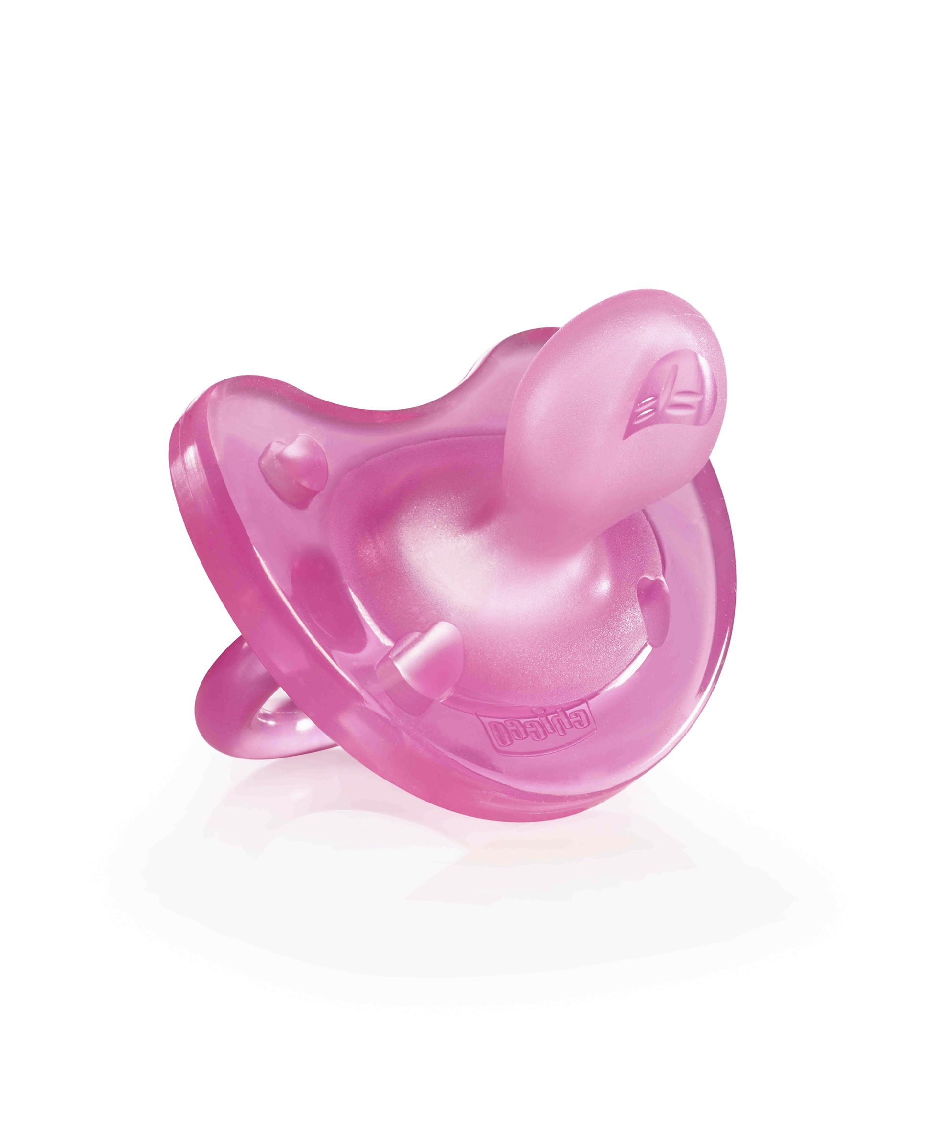 Chicco Physio Soft Пустышка силиконовая, цвет розовый 310410151