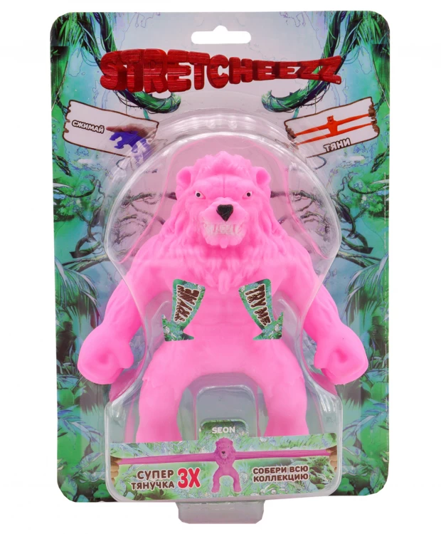 Фигурка-тянучка Stretcheezz Розовый лев 14 см