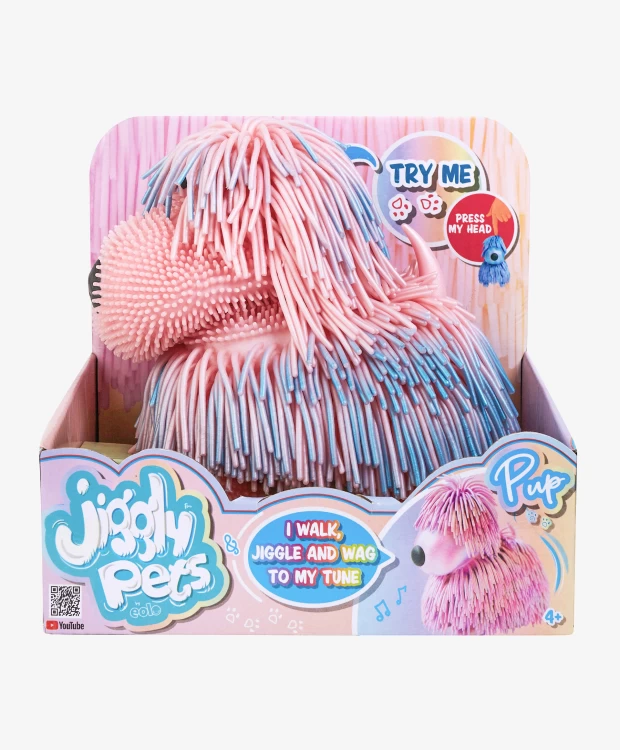 Игрушка интерактивная Jiggly Pets Щенок Пап розовый - фото 5