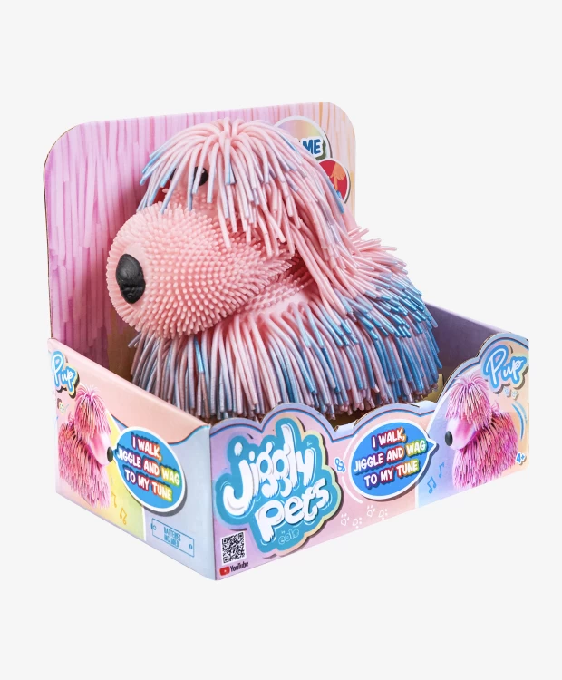 Игрушка интерактивная Jiggly Pets Щенок Пап розовый - фото 6