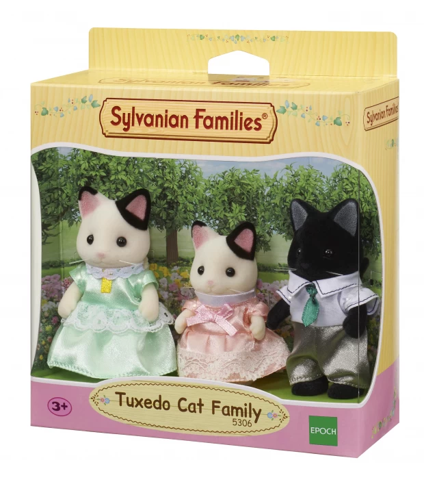 Sylvanian Families Семья Черно-белых котов 3 фигурки - фото 2