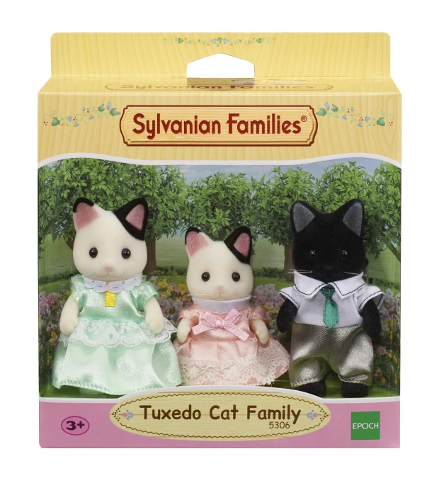 Sylvanian Families Семья Черно-белых котов 3 фигурки - фото 3