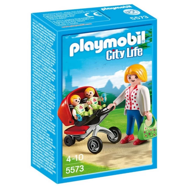 Playmobil Конструктор Мама с близнецами в коляске - фото 1