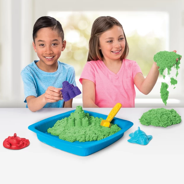 фото Kinetic sand кинетический песок набор для лепки песочница с формочками