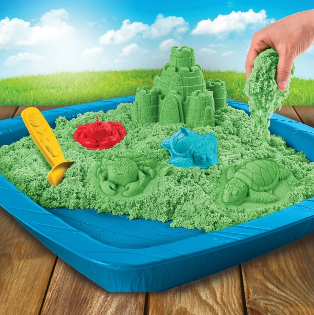 фото Kinetic sand кинетический песок набор для лепки песочница с формочками