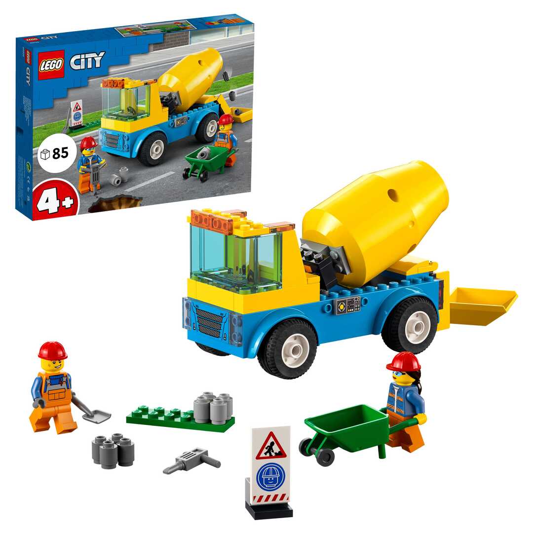 LEGO City Great Vehicles Конструктор "Бетономешалка" 60325 - фото 1