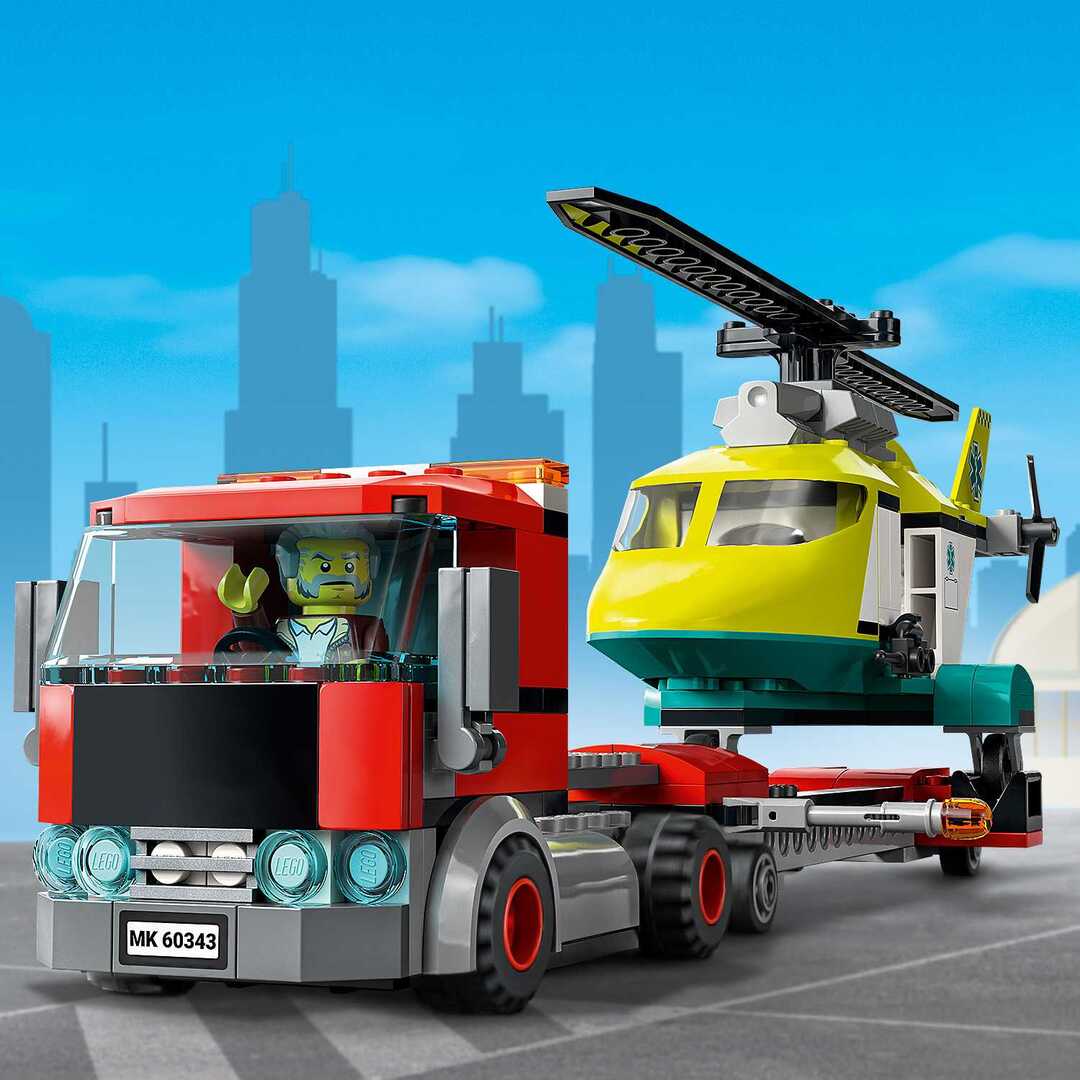 LEGO City Great Vehicles Конструктор "Грузовик для спасательного вертолёта" 60343 - фото 4