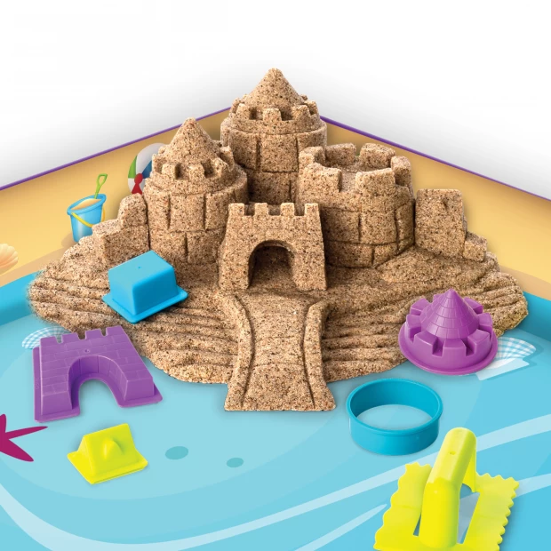 фото Kinetic sand кинетический песок набор для лепки веселая пляжная игра