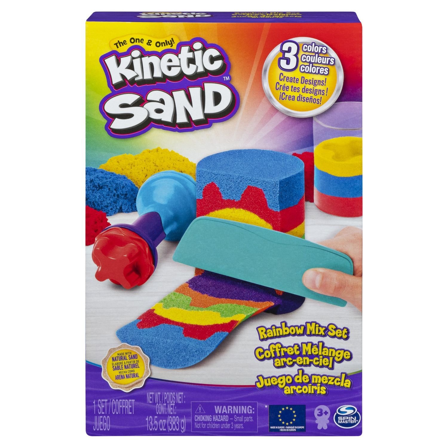 фото Kinetic sand кинетический песок набор для лепки радуга