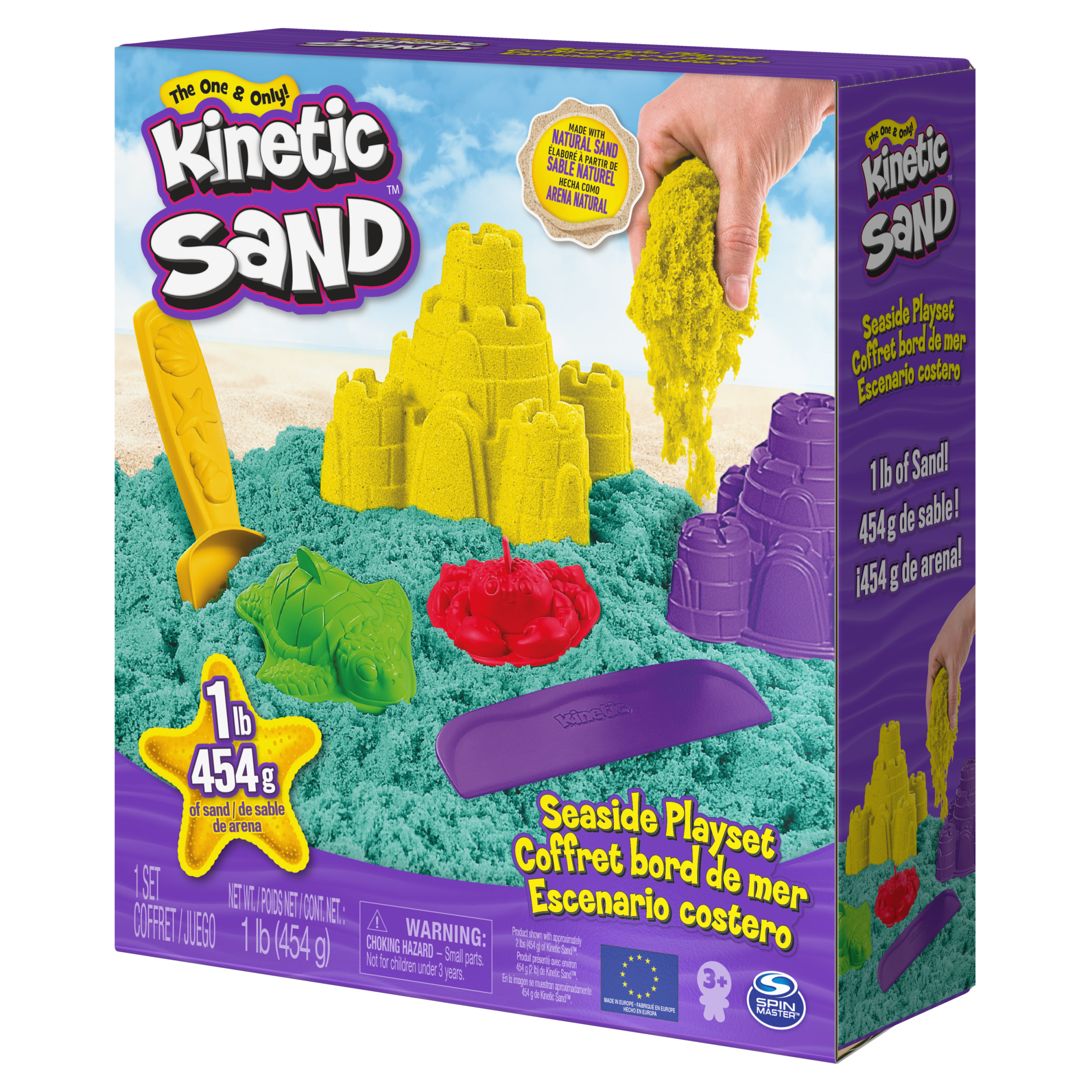 Kinetic Sand Кинетический песок Набор для лепки Разноцветный замок с формочками 6060240