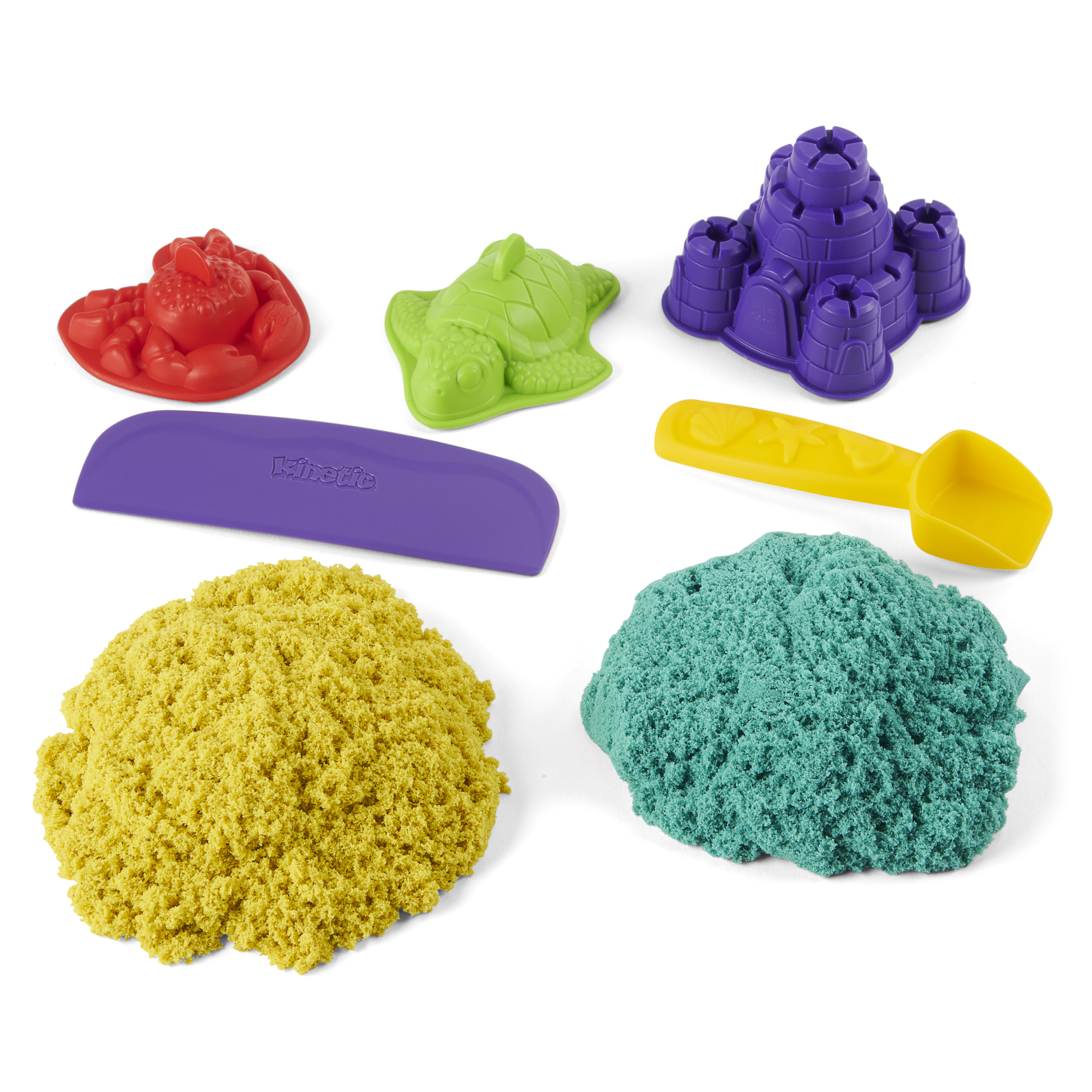 фото Kinetic sand кинетический песок набор для лепки разноцветный замок с формочками