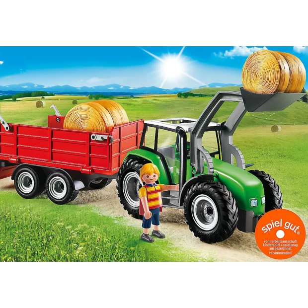 Конструктор Playmobil Ферма: Большой трактор с прицепом - фото 2