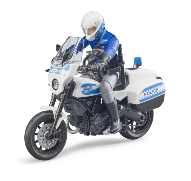 Мотоцикл Scrambler Ducati с фигуркой полицейского bruder scrambler ducati desert sled с водителем