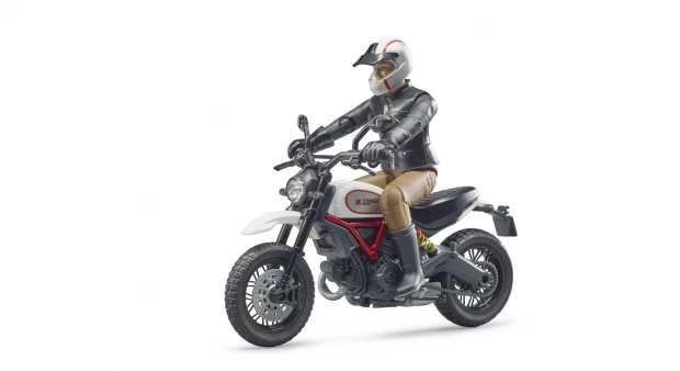 Мотоцикл Scrambler Ducati Desert Sled с мотоциклистом bruder scrambler ducati desert sled с водителем