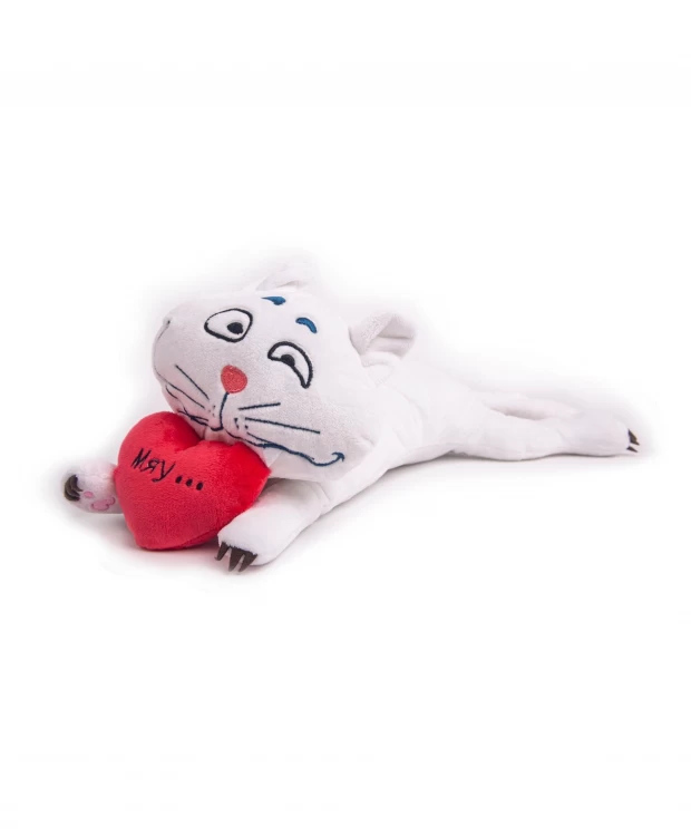 фото Button blue мягкая игрушка котик "дарю любовь"