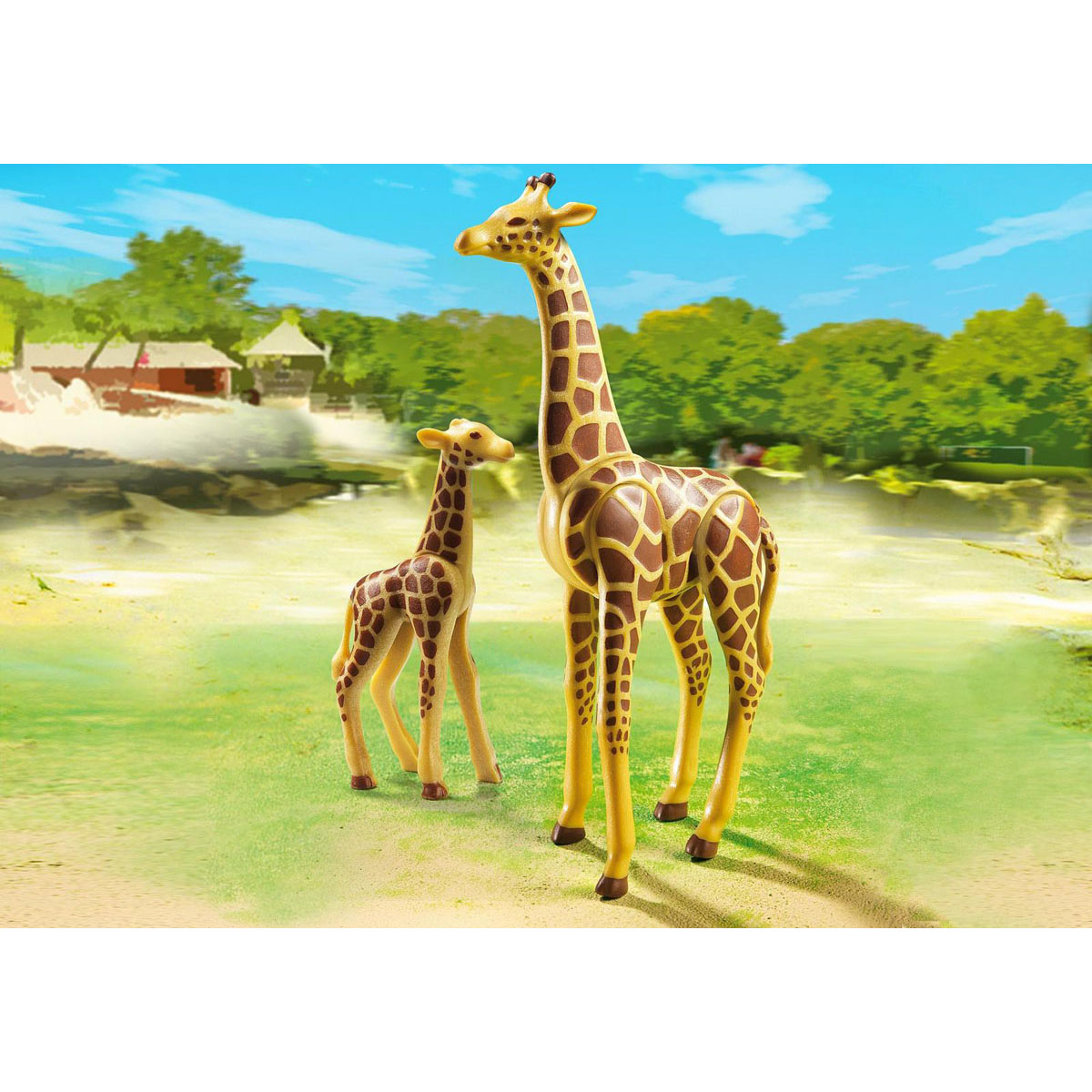 Playmobil Конструктор Жираф со своим детенышем жирафом 6640pm - фото 3