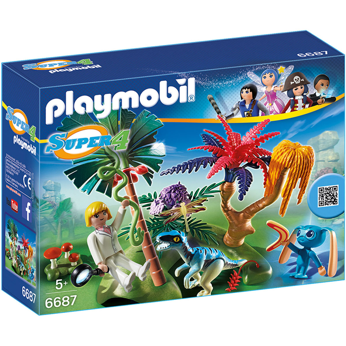 Playmobil Конструктор Затерянный остров с Алиен и Хищником 6687pm - фото 1