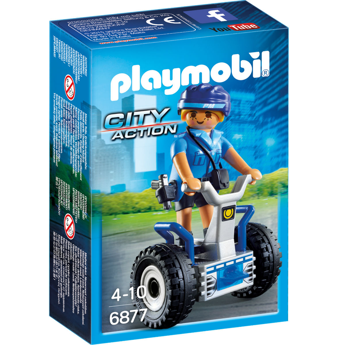 Playmobil Конструктор Полицейский на балансирующей гоночной машине 6877pm - фото 1