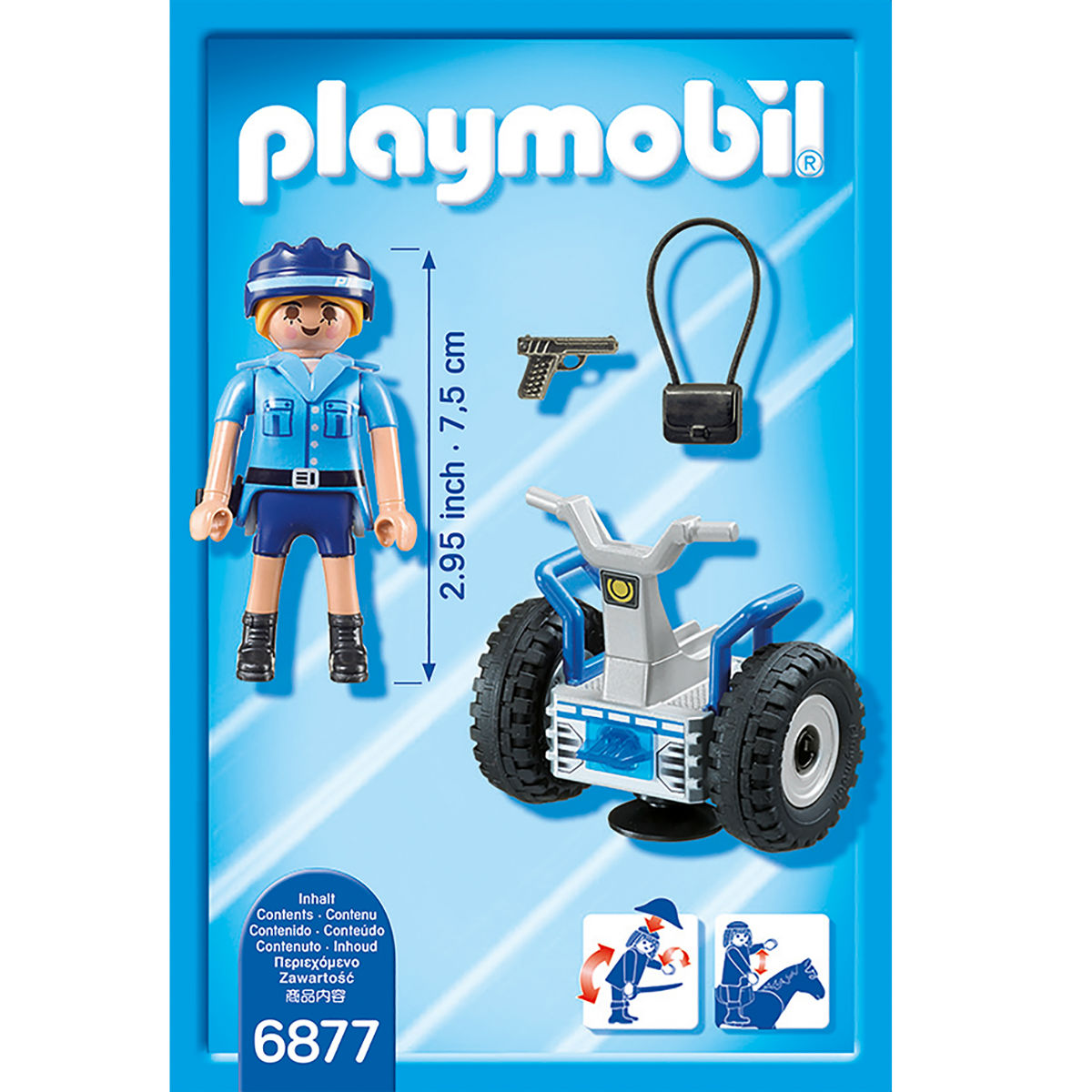 Playmobil Конструктор Полицейский на балансирующей гоночной машине 6877pm - фото 2