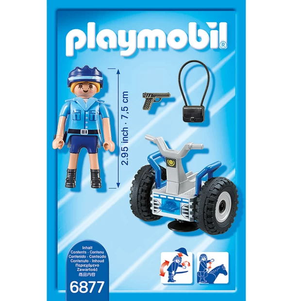 фото Playmobil конструктор полицейский на балансирующей гоночной машине