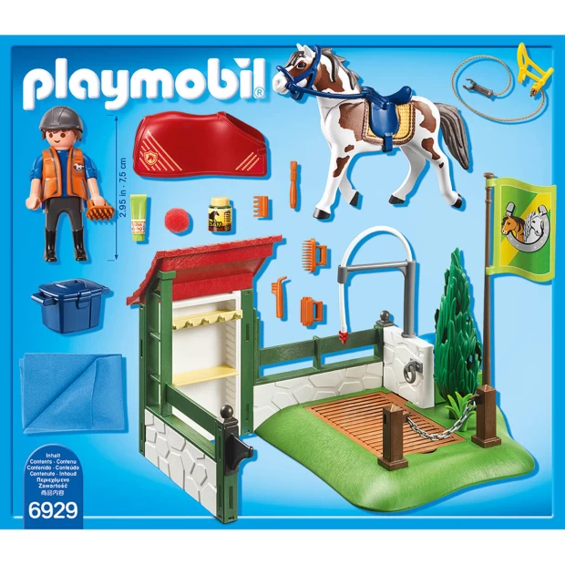 фото Playmobil конструктор грумерская станция для лошадей