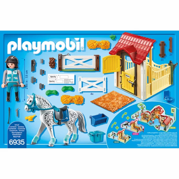 фото Playmobil конструктор конюшня со скакунами аппалузской породы