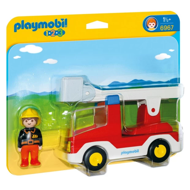 Конструктор Playmobil 1.2.3.: Пожарная машина с лестницей - фото 1