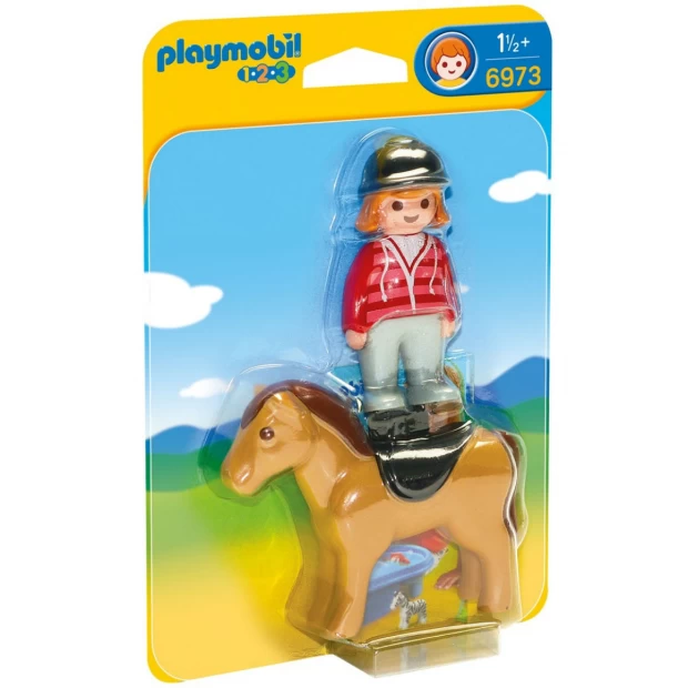 Конструктор Playmobil 1.2.3.: Наездница с лошадью - фото 1
