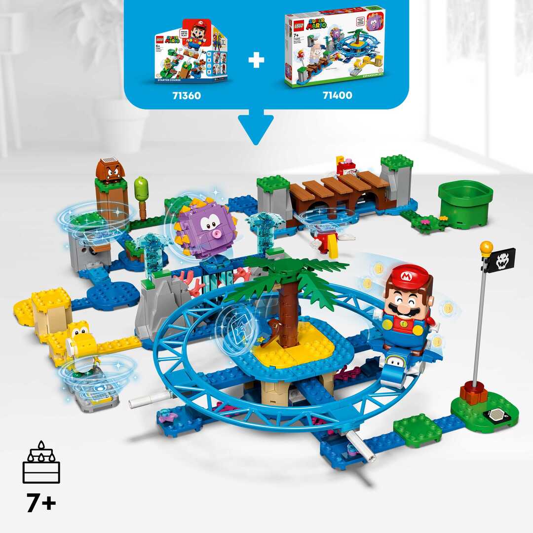 LEGO Super Mario Конструктор Дополнительный набор Пляжное веселье огромного ежа 71400 - фото 5
