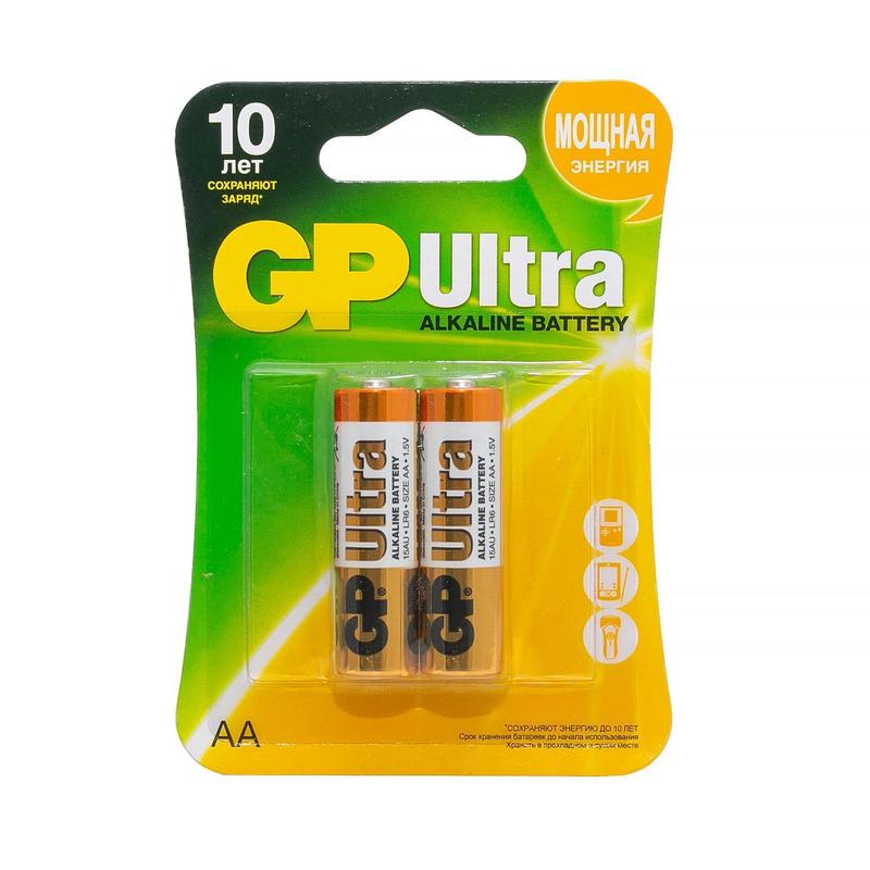 Батарейки GP Ultra AA/LR6/15AU алкалин. бл/2 73533