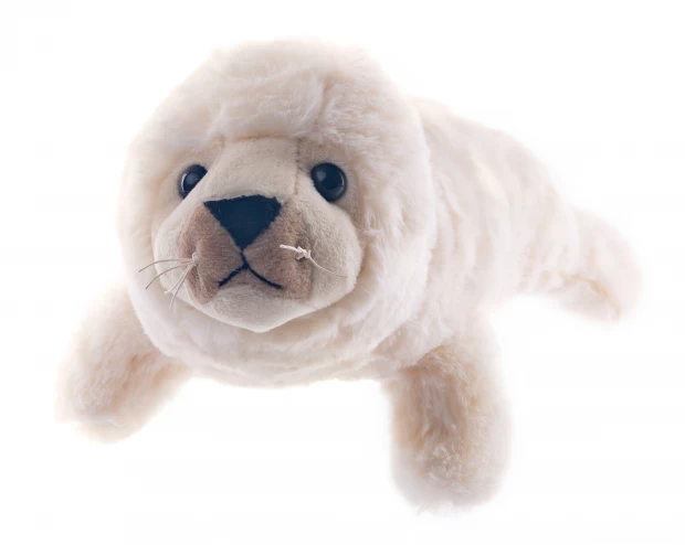 цена Мягкая игрушка Морской котик белый, 31 см