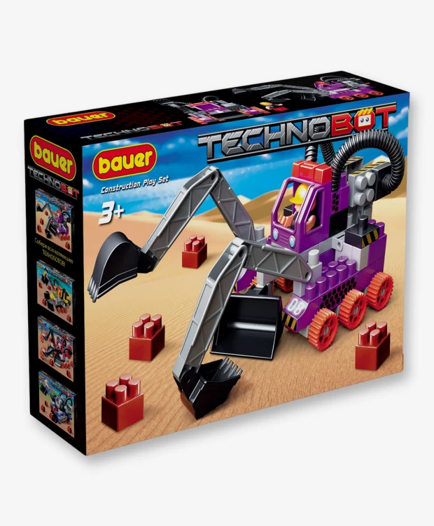 фото Bauer набор с роботом и пилотом в коробке technobot цвет фиолет., серый, черный
