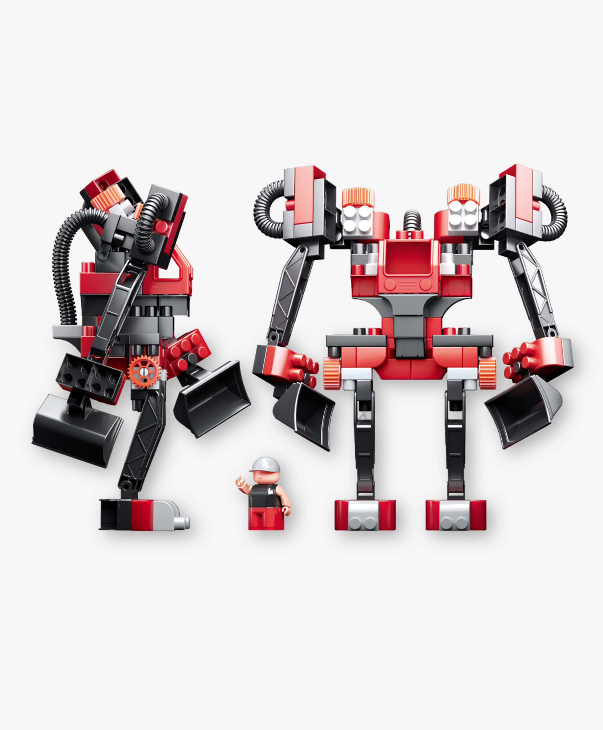 фото Bauer набор с большим роботом и пилотом в коробке technobot цвет черный, красный