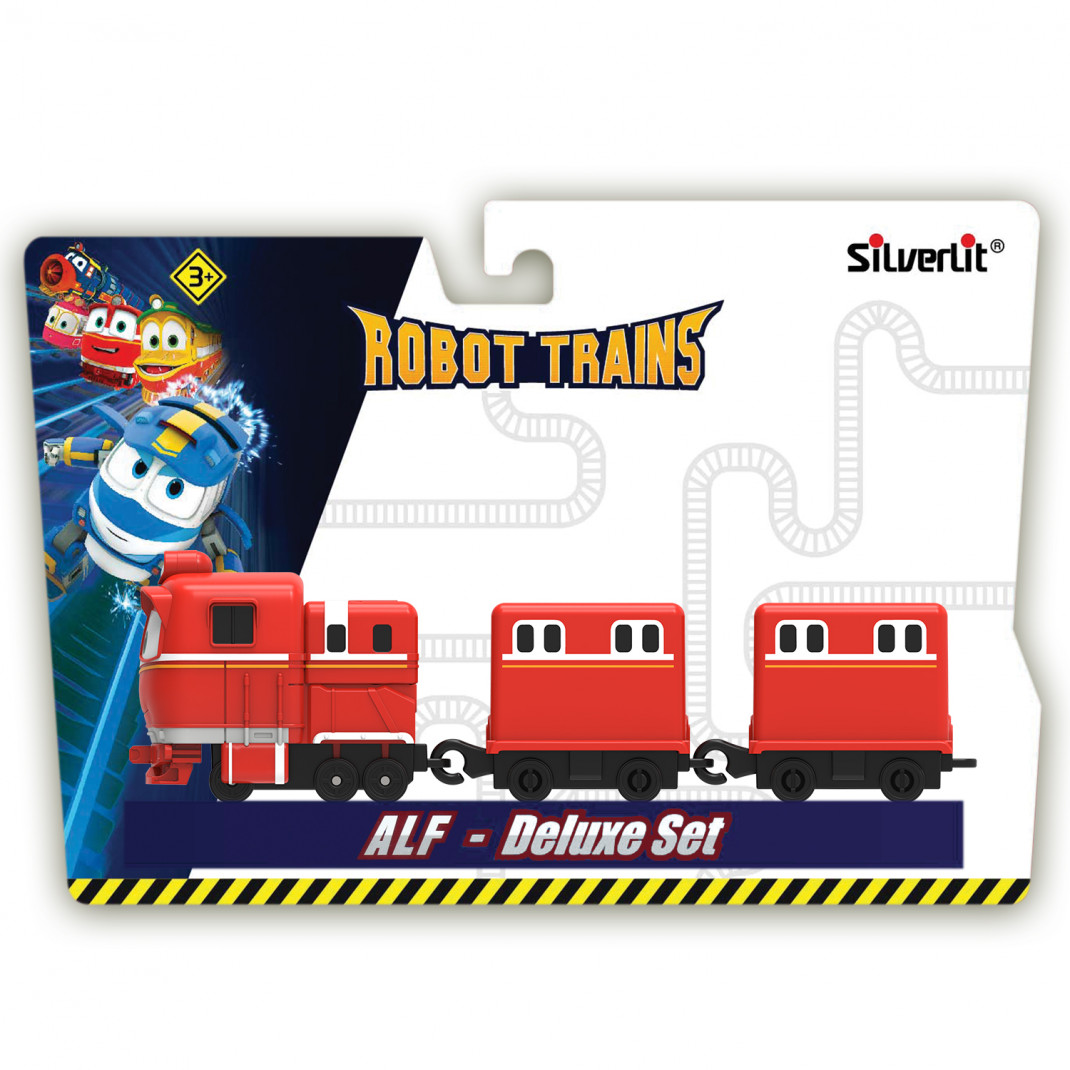 Robot Trains Паровозик с двумя вагонами Альф | AliExpress