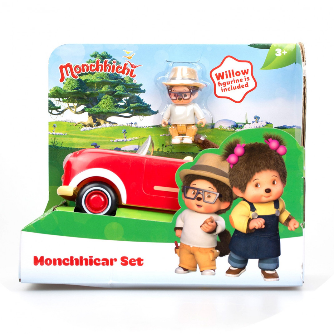 Monchhichi Игровой набор Кабриолет с фигуркой Monchhichi Вилли 7,5 см