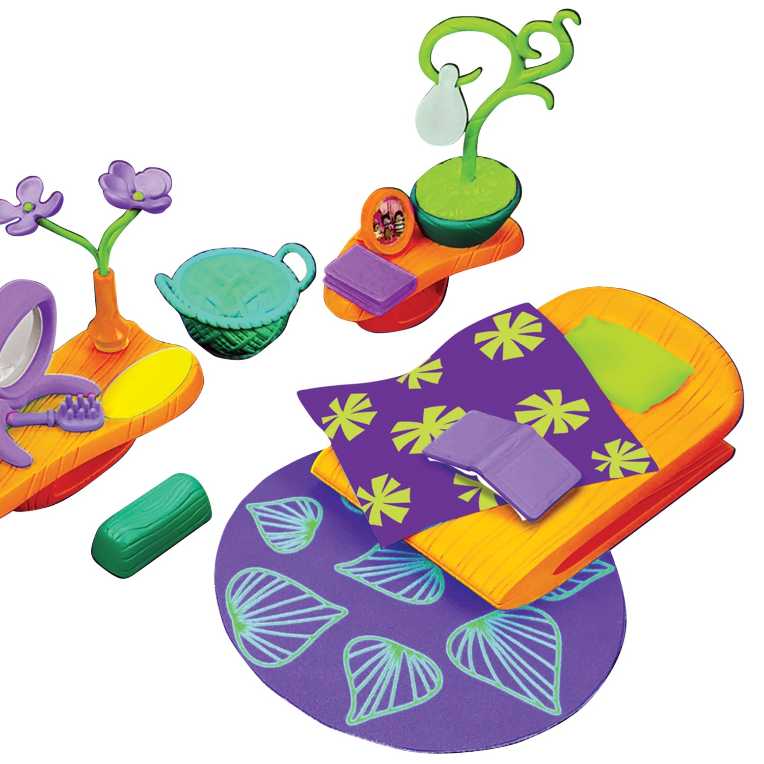 Набор аксессуаров для спальной комнаты Monchhichi (с фиолетовым ковром) 81529 - фото 4