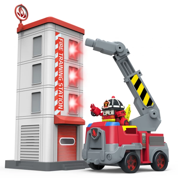 фото Игровой набор пожарная станция с фигуркой рой robocar poli
