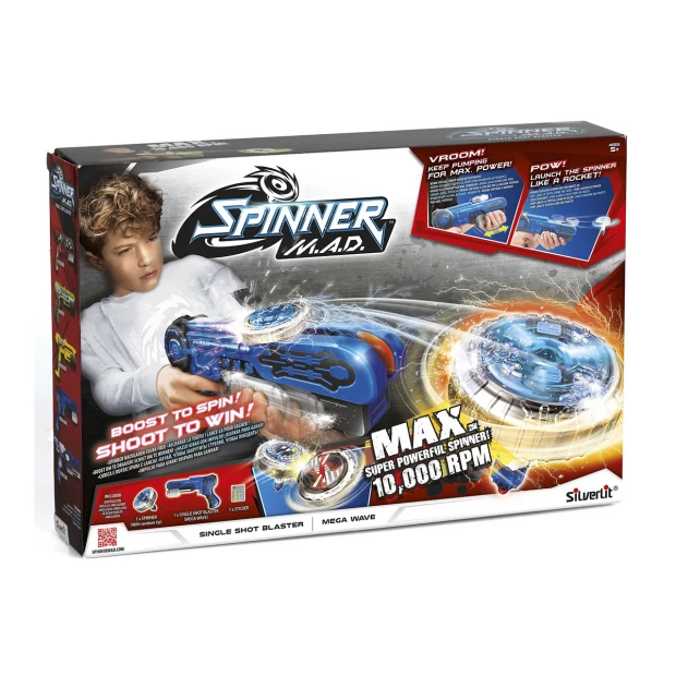 фото Spinner m.a.d. одиночный бластер синий spinner mad
