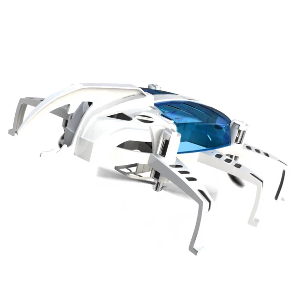 фото Робот жук летающий белый с синими крыльями ycoo