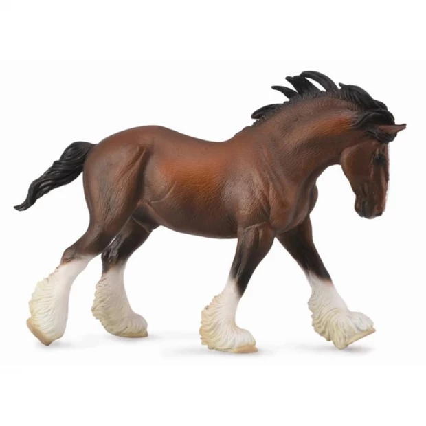 Клейдесдальский тяжеловоз фигурка лошади фигурка животного collecta жеребёнок лошади шугарбушский тяжеловоз