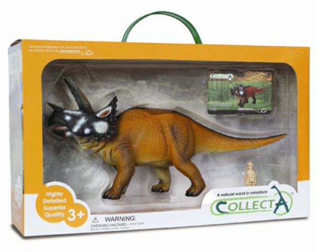 collecta фигурка collecta динозавр трицератопс 1 40 Фигурка Collecta Динозавр Трицератопс 1:40