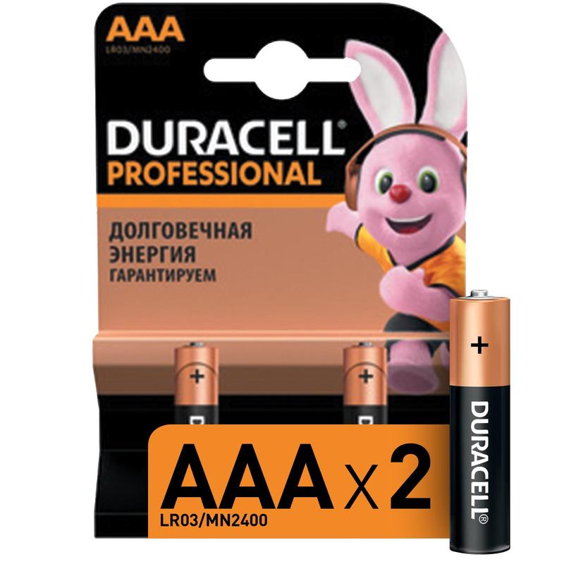Батарейки DURACELL Professional ААA/LR03 бл/2шт 896310