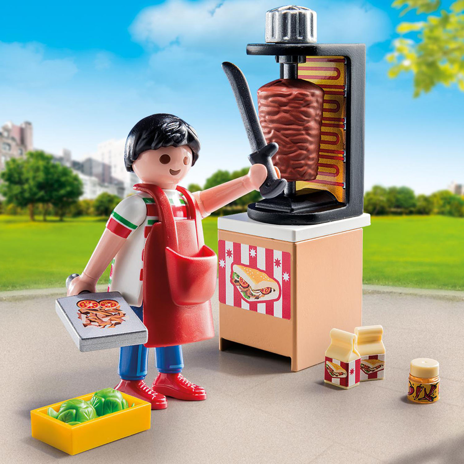 фото Конструктор playmobil экстра-набор: продавец кебабов