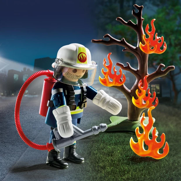 Playmobil Конструктор Пожарный с деревом - фото 2