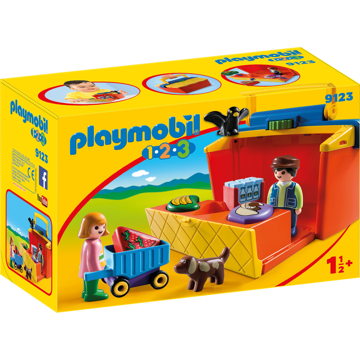 фото Конструктор playmobil 1.2.3.: &quot;на рынке&quot; - набор из серии &quot;возьми с собой&quot;