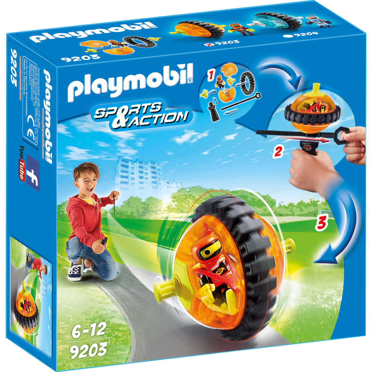 Playmobil Конструктор Оранжевый гонщик на роликах 9203pm - фото 1