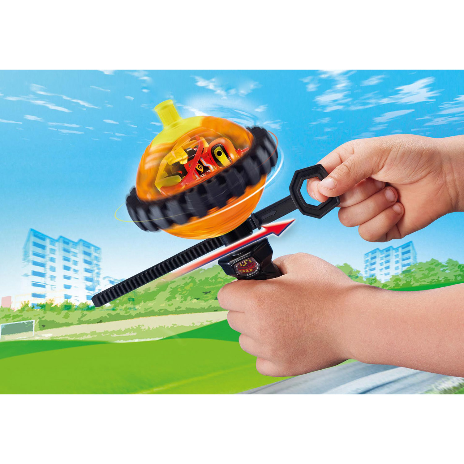 Playmobil Конструктор Оранжевый гонщик на роликах 9203pm - фото 4