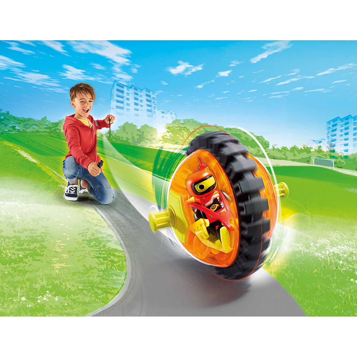 Playmobil Конструктор Оранжевый гонщик на роликах 9203pm - фото 5