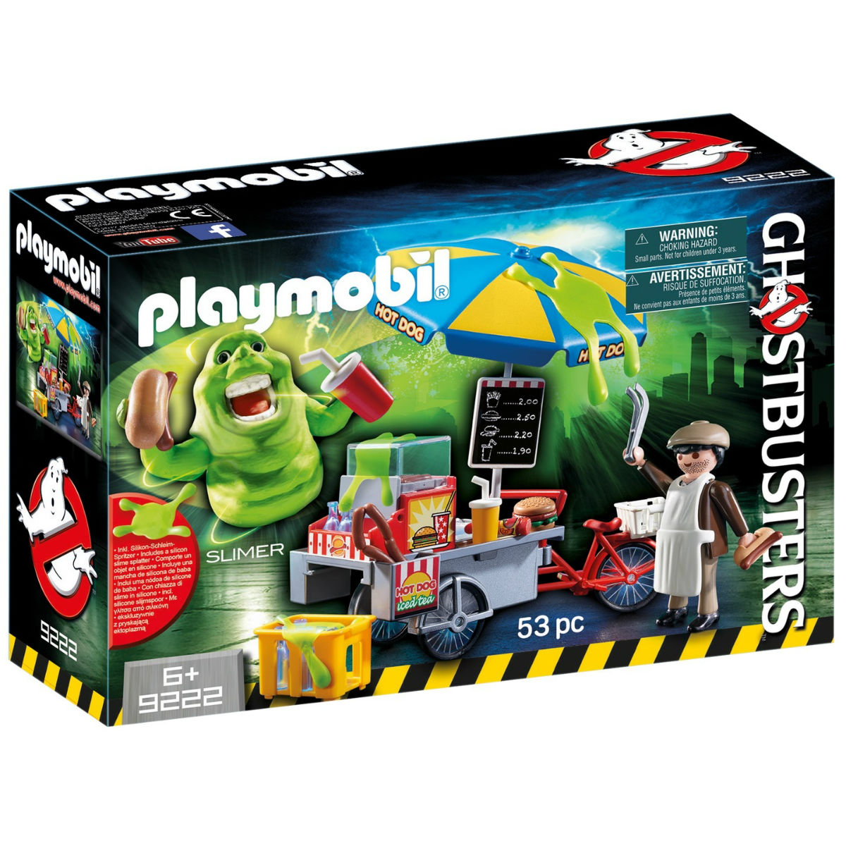 

Конструктор Playmobil Охотники за привидениями: Лизун и торговая тележка с хот-догами, 9222pm